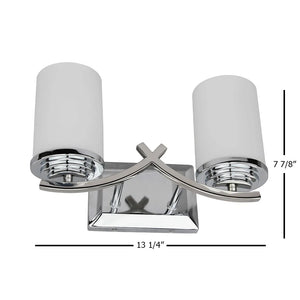 Brina 2-Light Chrome Bath Vanity Light