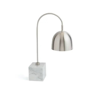 Brushed Brass Tate Table Lamp with Natural Marble