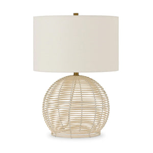 Bryn Modern Coastal Table Lamp in Rattan