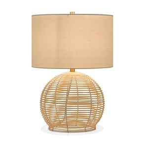 Bryn Modern Coastal Table Lamp in Rattan