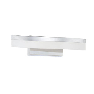 Cerv Series White Acrylic and Chrome 18-inch LED Vanity Light