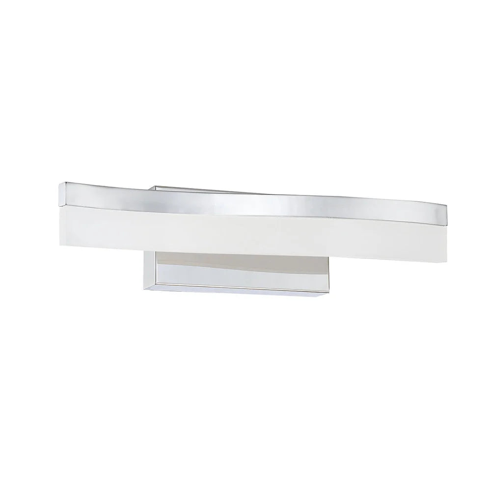 Cerv Series White Acrylic and Chrome 18-inch LED Vanity Light