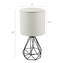 CO-Z 18-Inch Modern Table Lamp with Open Frame Metal Base for Living Room Bedroom