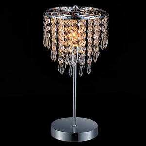 CO-Z 18-Inch Touch Control Crystal Table Lamp with USB Port