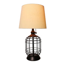 CO-Z 18" Modern Black Birdcage Base Table Lamp
