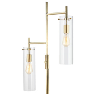 CO-Z 64-Inch Modern 2 Head Metal Tree Floor Lamp - Pale Gold