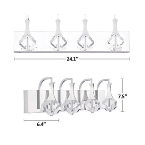 CO-Z Crystal LED Wall Sconce Bathroom Vanity Light