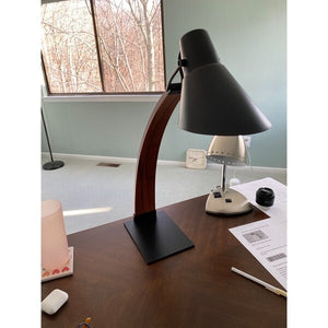 Carson Carrington Fagersta Mid-Century Modern Wood and Metal Table Lamp