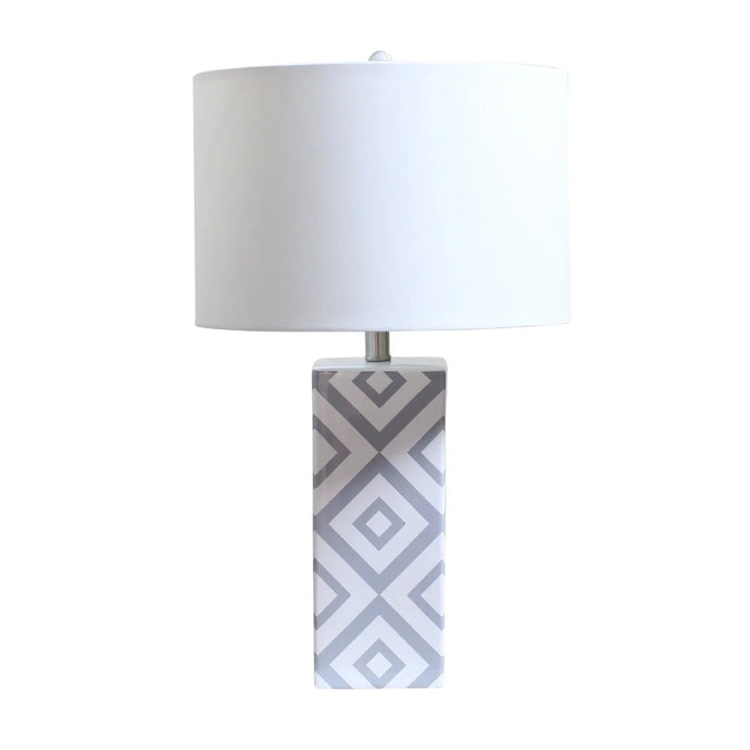 Carson Carrington Ingelshyttan White And Grey Ceramic Table Lamp