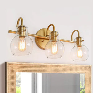 Carson Carrington 3/5-Light Bathroom Vanity Lights Powder Room Glass Wall Sconces