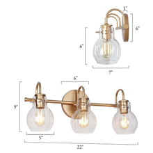 Carson Carrington 3/5-Light Bathroom Vanity Lights Powder Room Glass Wall Sconces