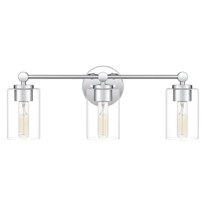 Cassiel 3-Light Polished Chrome Bath Light