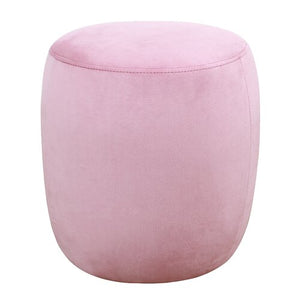 Velvet Round Pouf