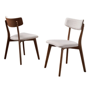 Chazz Mid Century Fabric Dining Chairs (Set of 2) by Christopher Knight Home