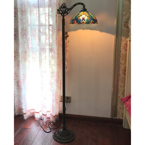 Tiffany Style Victorian Design 1-light Dark Antique Bronze Floor Lamp