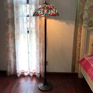 Chloe Tiffany Style Victorian Design 2-light Dark Antique Bronze Floor Lamp