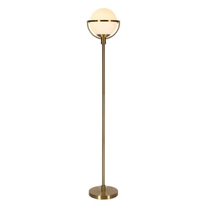 Cieonna Brass Globe and Stem Floor Lamp
