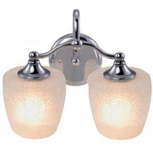 Cling 2-Light Chrome Frame Bathroom Vanity Light - 19.12" W x 10" H x 7.12" D