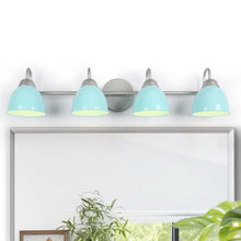 Strecy Coastal Modern Bathroom Vanity Light Blue Metal Shade for Powder Room