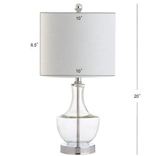 Colette 20" Mini Glass LED Table Lamp, Silver