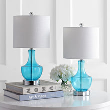 Colette 20" Mini Glass LED Table Lamp, Silver