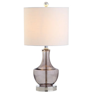 Colette 20" Mini Glass LED Table Lamp, Silver