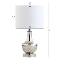 Colette 20" Mini Glass LED Table Lamp, Silver