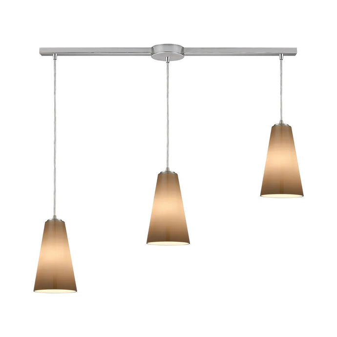 Connor 3-Light Linear Bar Pendant, Satin Nickel