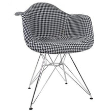 Black, White Fabric, Plastic, Polypropylene, Steel Accent Chair