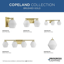 Copeland Collection Two-Light Brushed Gold Vanity Mid-Century Modern Vanity Light - 15 in x 7 in x 7.5 in