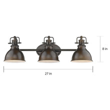 Copper Grove Artik 3-light Industrial Bronze Bathroom Light Fixture