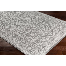 Distressed Persian Pattern Charcoal Light Gray Soft Area Rug