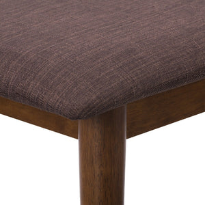 CorLiving Branson Dining Bench with Brown Tweed Cushion