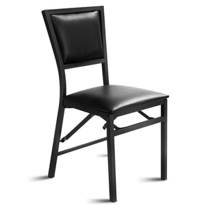 Costway Set of 2 Metal Folding Chair Dining Chairs Home Restaurant