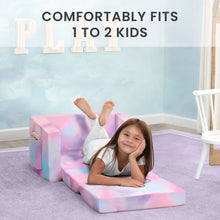 Cozee Flip-Out Chair - 2-in-1 Convertible Chair to Lounger for Kids, Space