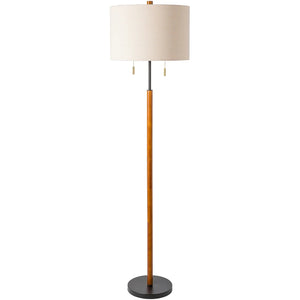 Cruise Wood Finish Modern Floor Lamp - 62"H x 16"W x 16"D