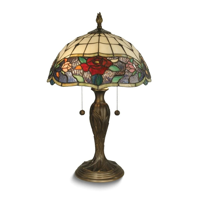 Curata Malta Stained Glass Desk or Table Lamp