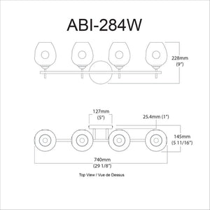 Dainolite Abii 4 Light Transitional Matte Black Luxury vanity lights Modern Bathroom Vanity Light LED Compatible