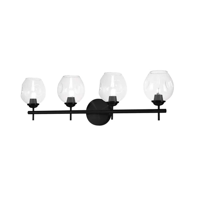 Dainolite Abii 4 Light Transitional Matte Black Luxury vanity lights Modern Bathroom Vanity Light LED Compatible