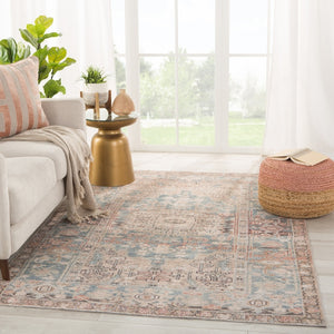 Chambers Blue and Beige Medallion Soft Area Rug