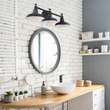 Design House Kimball Industrial Farmhouse 3-Light Indoor Bathroom Vanity Light - Matte Black