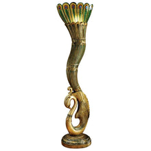 Design Toscano Art Deco Peacock Sculptural Floor Lamp