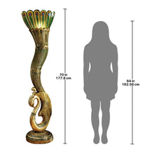 Design Toscano Art Deco Peacock Sculptural Floor Lamp