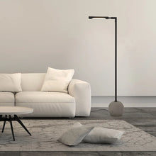 Dina Industrial Modern Floor Lamp in Concrete and Blackened Bronze