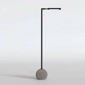 Dina Industrial Modern Floor Lamp in Concrete and Blackened Bronze