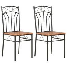 Dining Chairs 2 pcs Brown MDF