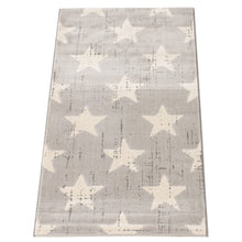 Grey Star Pattern Modern Contemporary Soft Rug