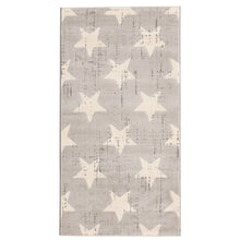 Grey Star Pattern Modern Contemporary Soft Rug