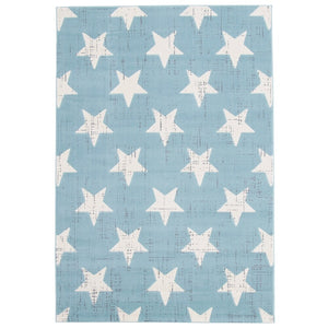 Grey Star Pattern Modern Contemporary Soft Rug