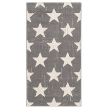 Grey Star Pattern Modern Contemporary Soft Rug